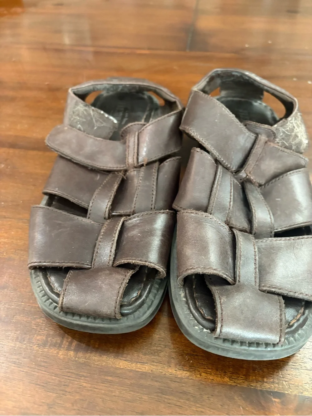 Men's Brown Leather Fisherman Sandals